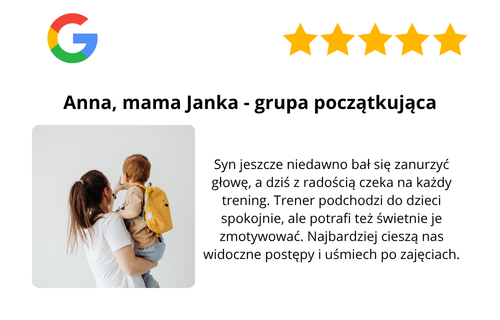 Opinia rodzica o Akademii Pływania Dragon